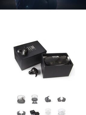 HELM Audio Black Wireless Earbuds with Charging Case